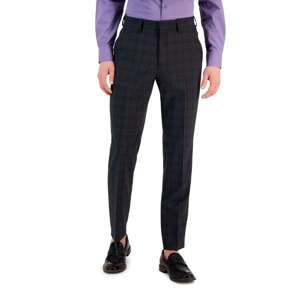 Men's Wool Blend Classic-Fit UltraFlex Stretch Double-Reverse Pleated Dress  - ohana-automobiles.fr